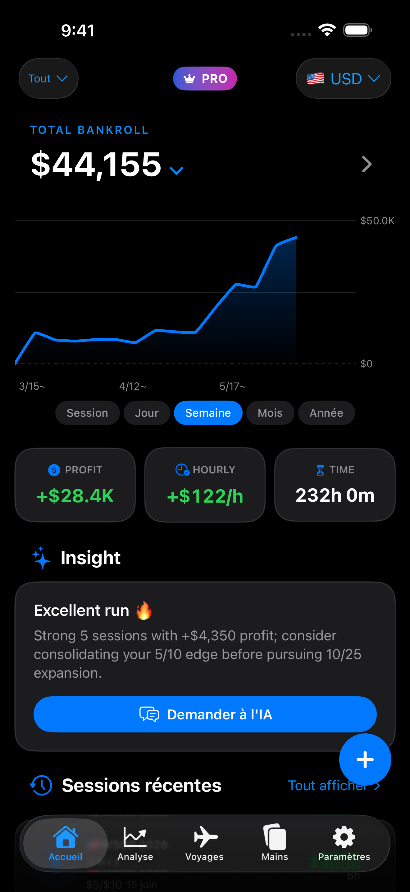 Poker Bankroll Manager — Les gagnants notent tout.