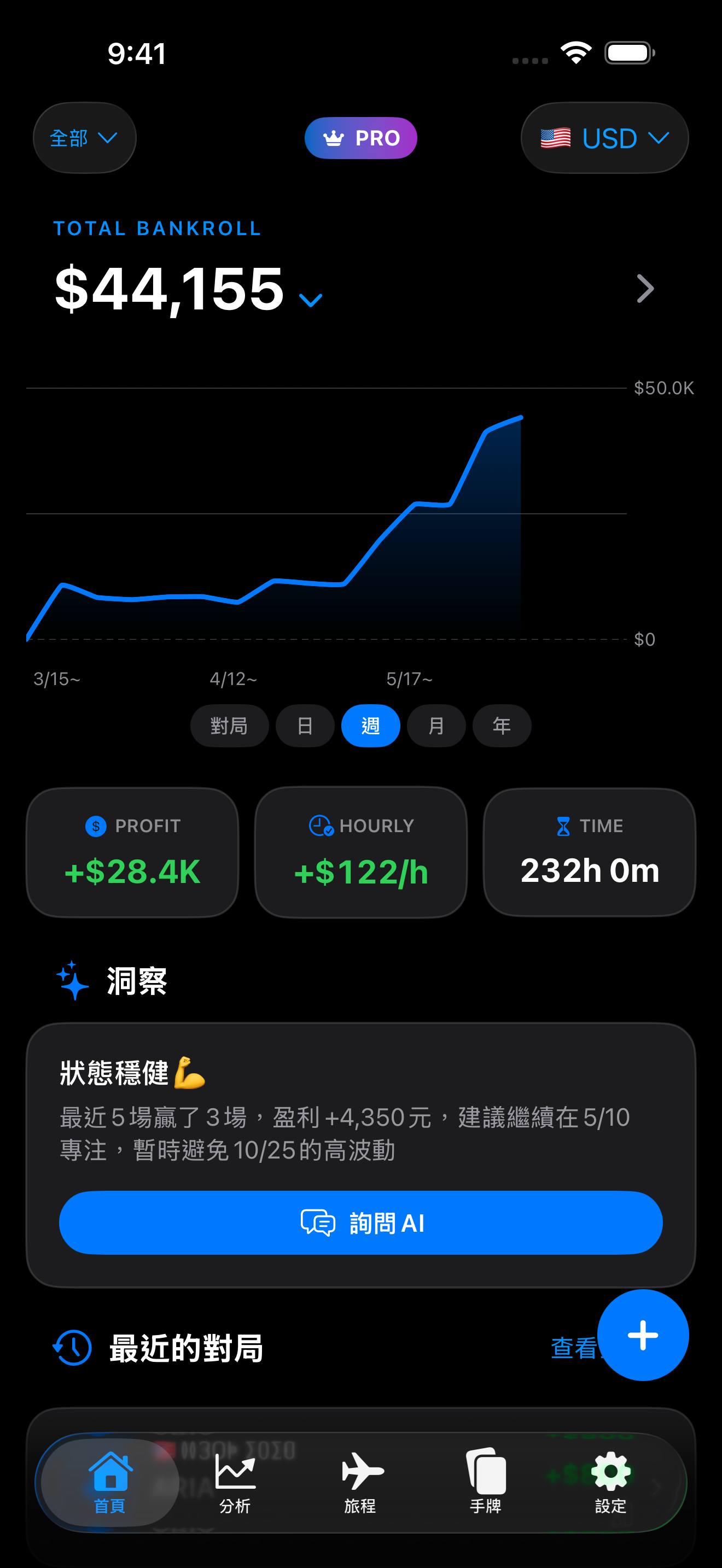 Poker Bankroll Manager — 贏家都在記錄。